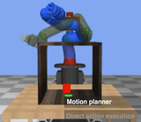 Preview for Motion Planner Augmented Reinforcement Learning for Robot Manipulation in Obstructed Environments